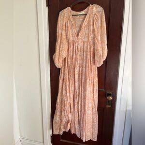 DAUGHTERS OF INDIA APRICOT BLUSH MAXI DRESS